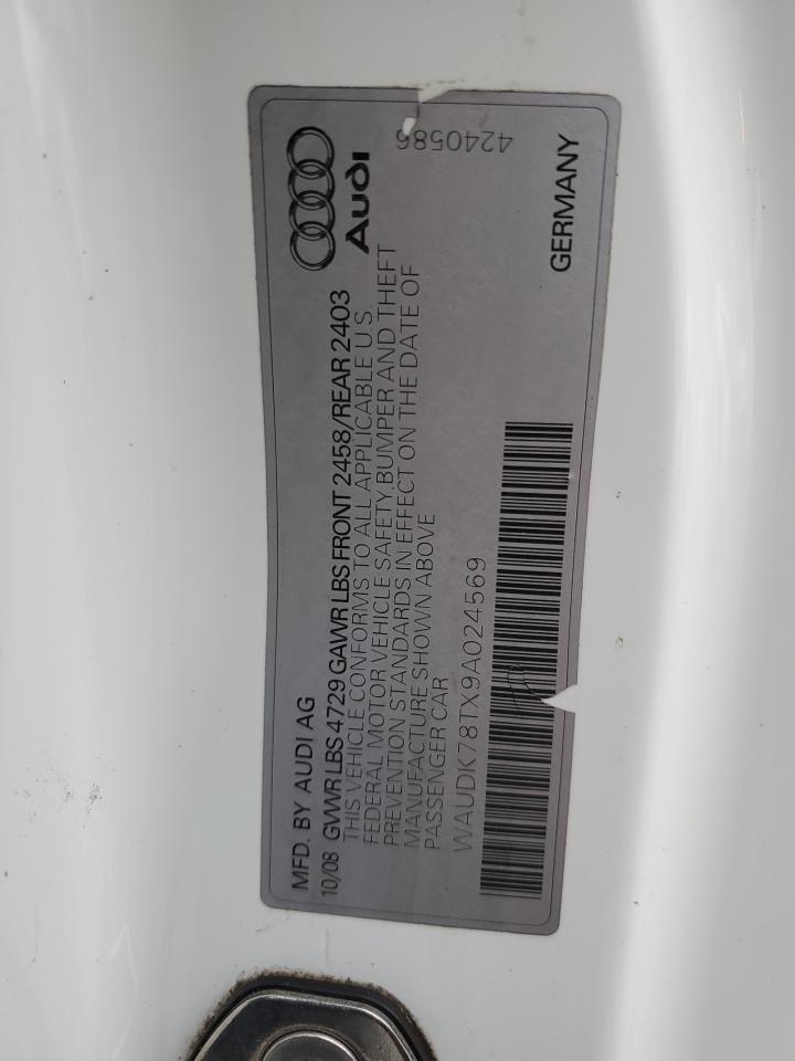 2009 Audi A5 VIN WAUDK78TX9A024569 Copart auction photo, front end damage thumbnail 14