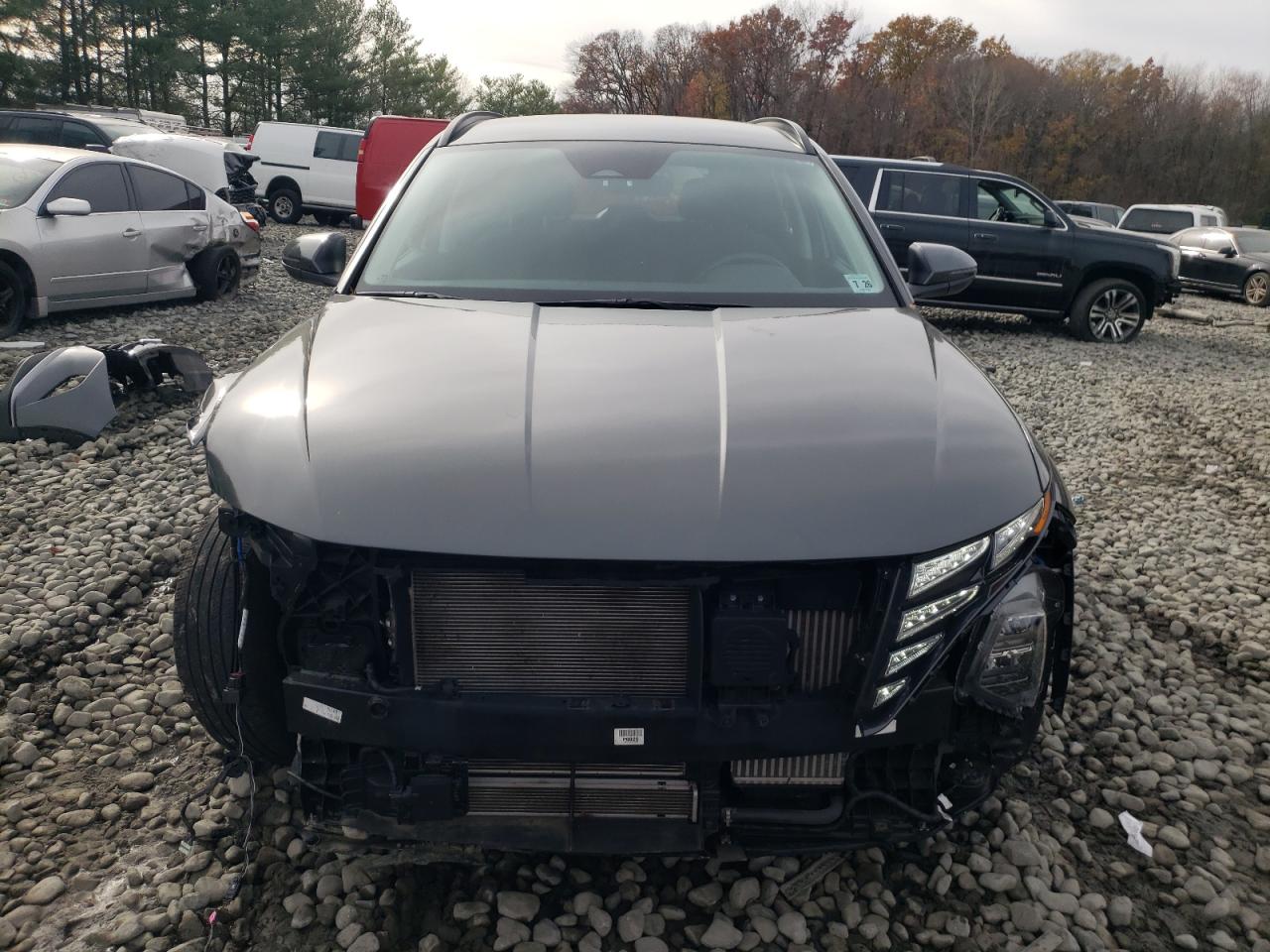 2022 Hyundai Tucson VIN KM8JBCA13NU020939 Copart auction photo, front end / side damage thumbnail 5