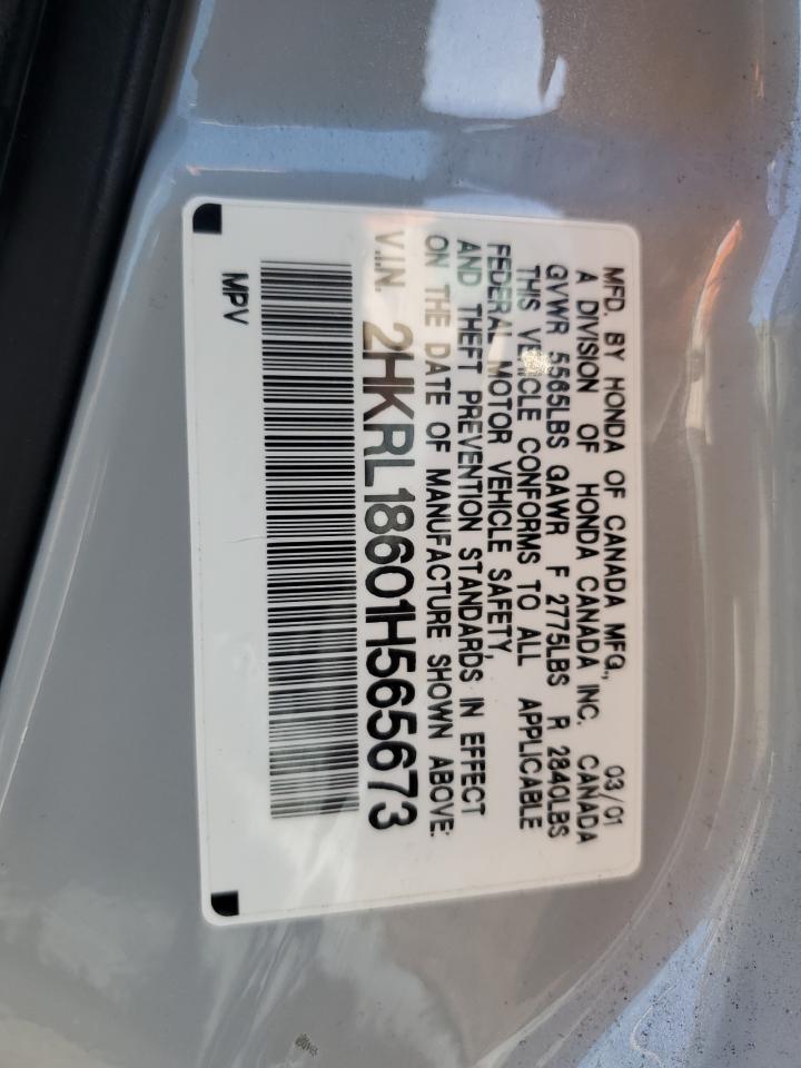 2001 Honda Odyssey VIN 2HKRL18601H565673 Copart auction photo, vandalism damage thumbnail 13
