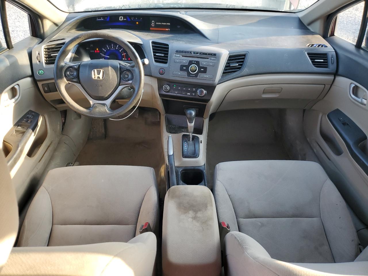 2012 Honda Civic VIN 2HGFB2F53CH589114 Copart auction photo, rear end damage thumbnail 8