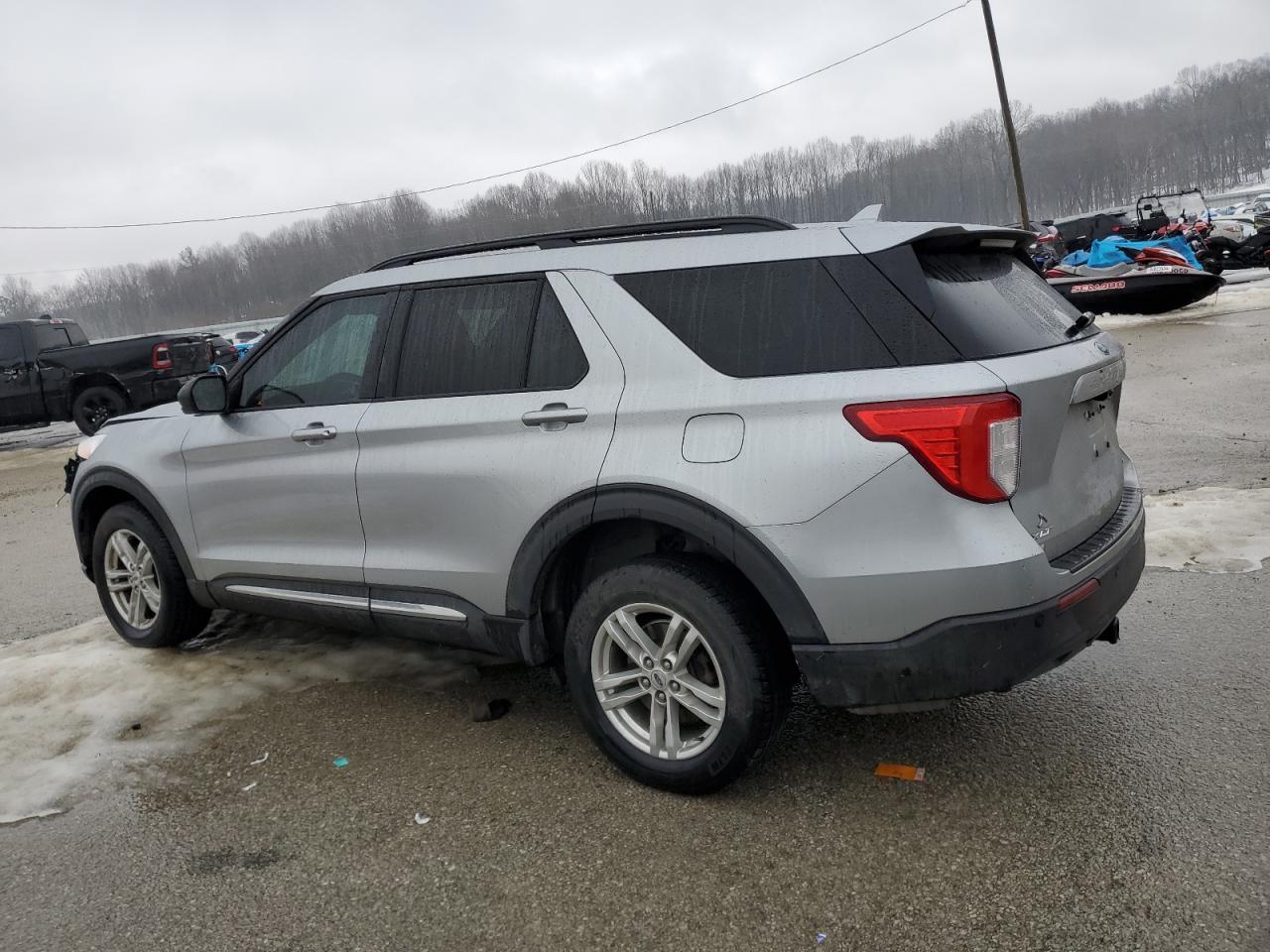 2020 Ford Explorer VIN 1FMSK8DH9LGA52025 Copart auction photo, front end / side damage thumbnail 2