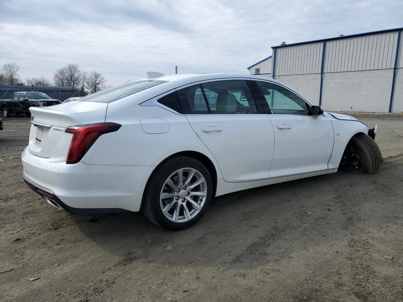 2023 Cadillac CT5 VIN 1G6DX5RK8P0152457 Copart auction photo, front end / side damage thumbnail 3