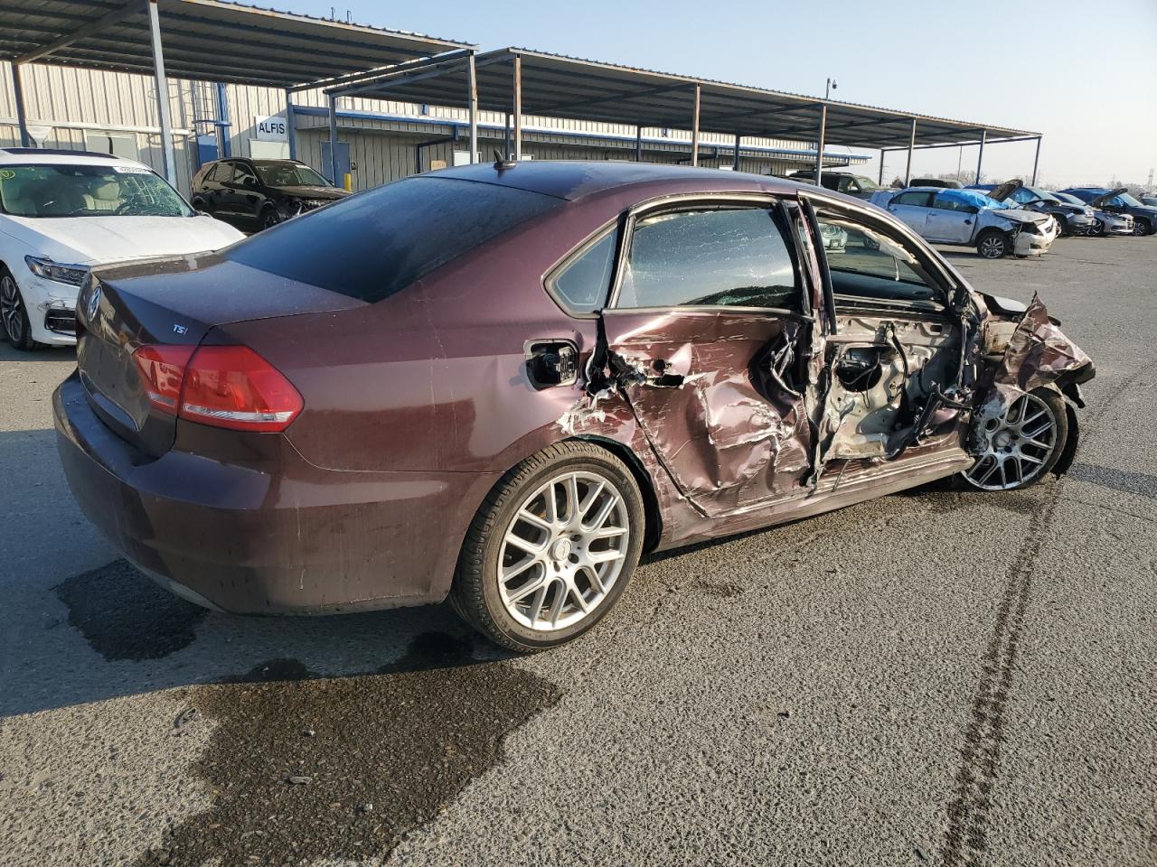 2014 Volkswagen Passat VIN 1VWAT7A36EC086320 Copart auction photo, all over damage thumbnail 3