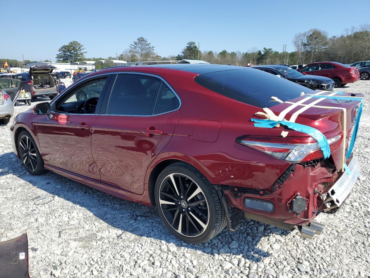 2018 Toyota Camry VIN 4T1B61HK6JU652176 Copart auction photo, rear end damage thumbnail 2