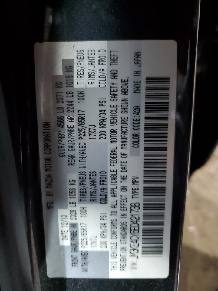 2014 Mazda CX-5 VIN JM3KE4CY6E0421738 Copart auction photo, side / undercarriage damage thumbnail 15
