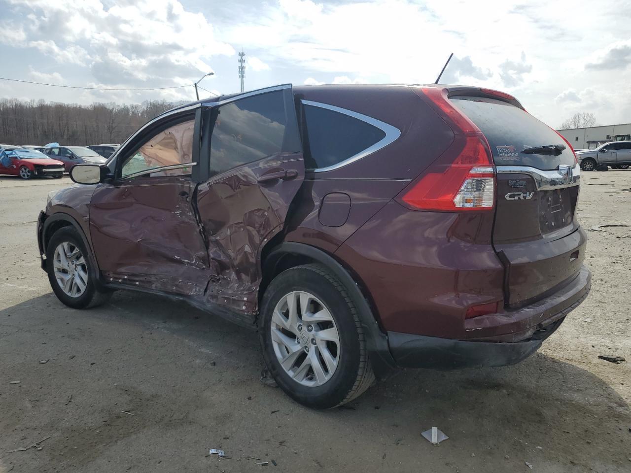2015 Honda CR-V VIN 2HKRM4H53FH660984 Copart auction photo, side / front end damage thumbnail 2