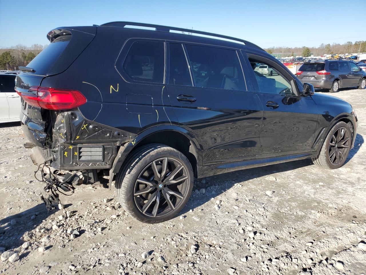 2019 BMW X7 VIN 5UXCX4C51KLB39547 Copart auction photo, rear end damage thumbnail 3