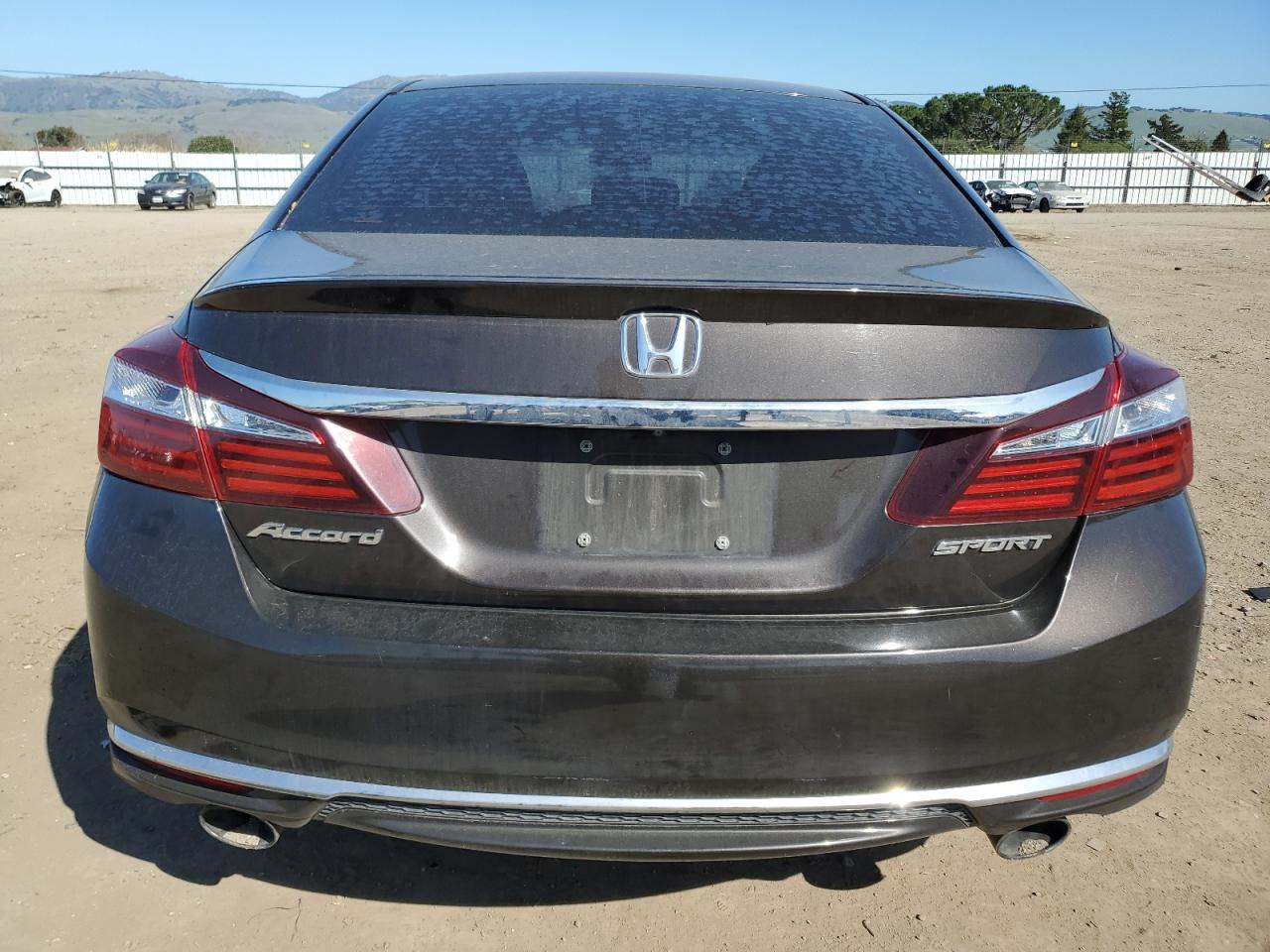 2017 Honda Accord VIN 1HGCR2F57HA113209 Copart auction photo, front end / side damage thumbnail 6