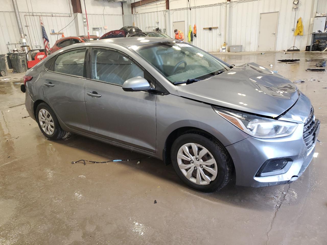 2018 Hyundai Accent VIN 3KPC24A3XJE024807 Copart auction photo, rear end / front end damage thumbnail 4