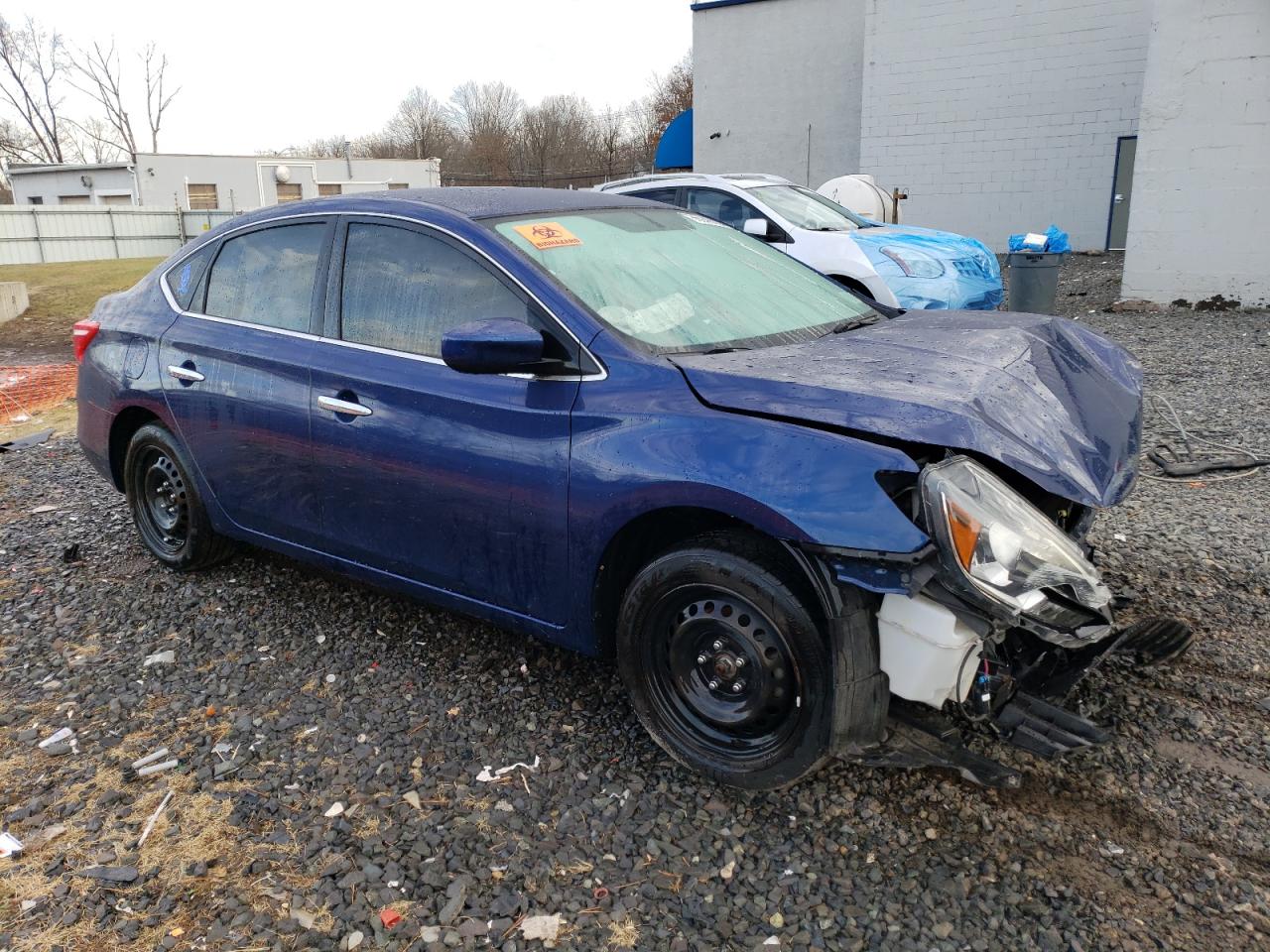 2019 Nissan Sentra VIN 3N1AB7AP2KY384801 Copart auction photo, front end / side damage thumbnail 4