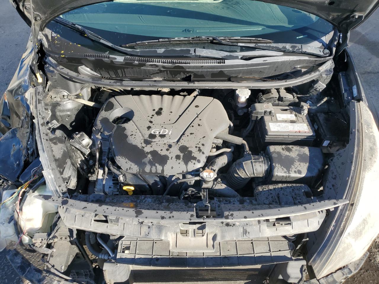 2013 KIA Rio VIN KNADM4A36D6279573 Copart auction photo, front end / vandalism damage thumbnail 11