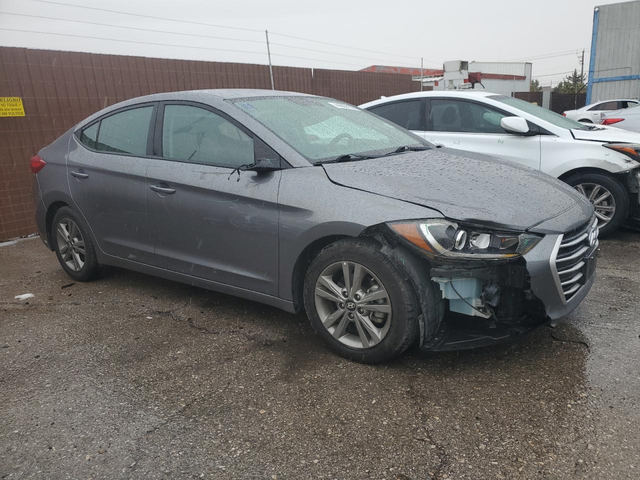 2018 Hyundai Elantra VIN 5NPD84LFXJH339953 Copart auction photo, front end / side damage thumbnail 4