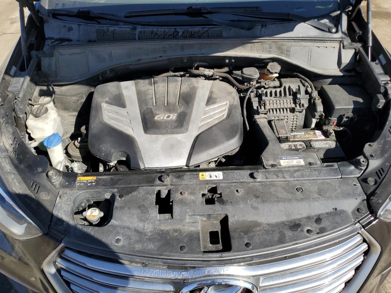 2017 Hyundai Santa Fe VIN KM8SMDHF5HU225155 Copart auction photo, rear end / side damage thumbnail 12
