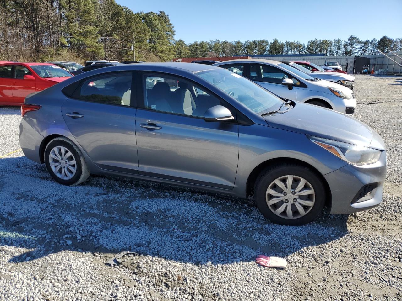 2020 Hyundai Accent VIN 3KPC24A60LE110155 Copart auction photo, side damage thumbnail 4