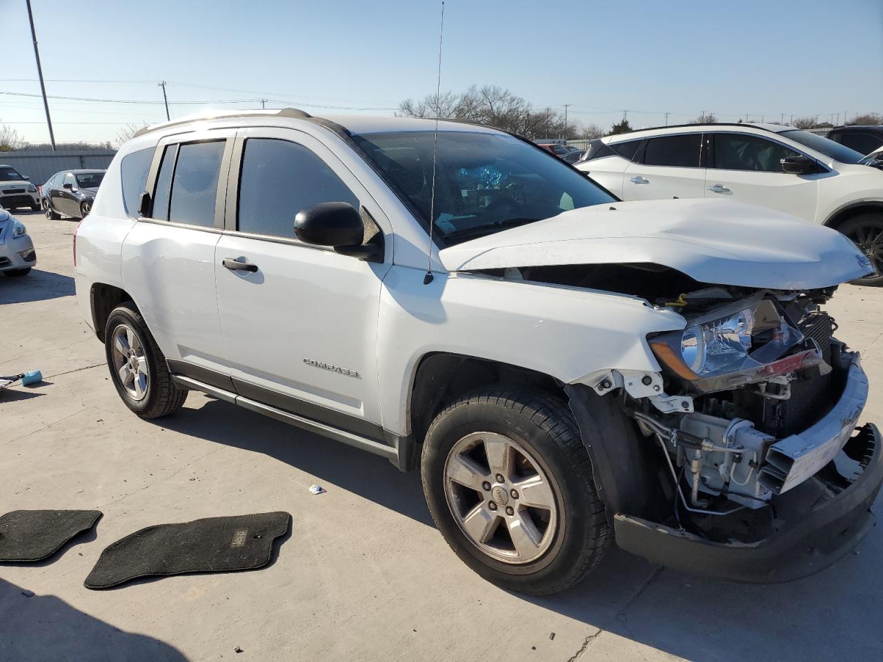 2014 Jeep Compass VIN 1C4NJCBA1ED717520 Copart auction photo, front end / hail damage thumbnail 4