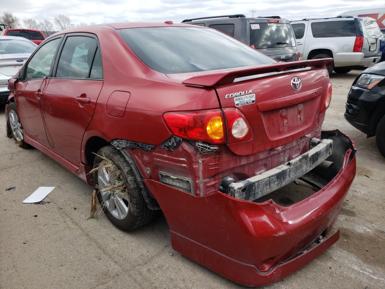 2009 Toyota Corolla VIN 1NXBU40EX9Z064368 Copart auction photo, front end / rear end damage thumbnail 2
