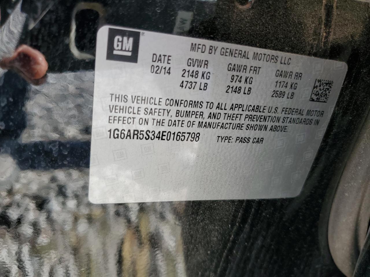 2014 Cadillac CTS VIN 1G6AR5S34E0165798 Copart auction photo, all over damage thumbnail 12