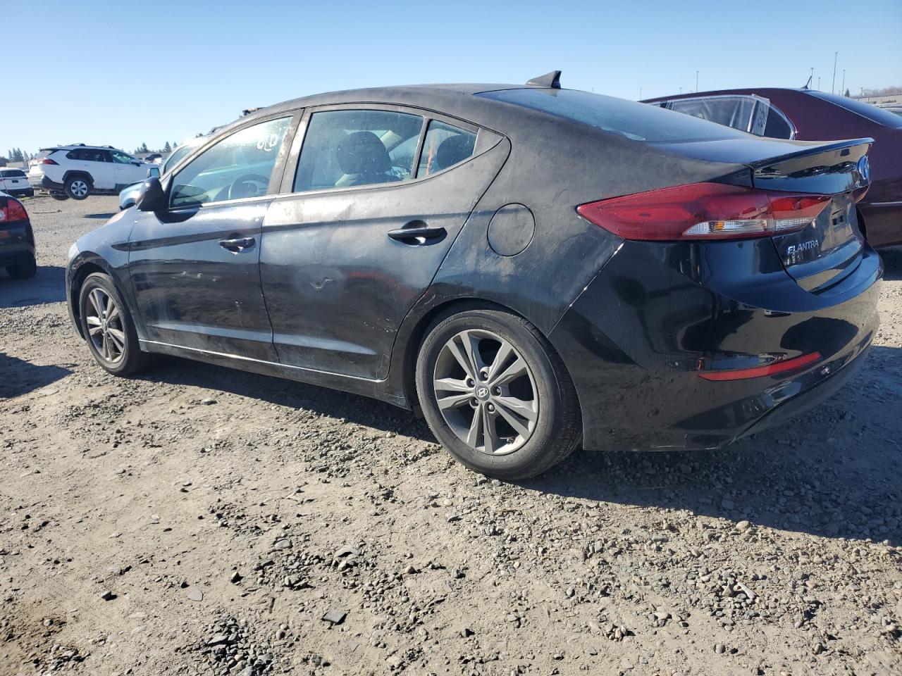 2017 Hyundai Elantra VIN KMHD84LF3HU164506 Copart auction photo, front end / side damage thumbnail 2