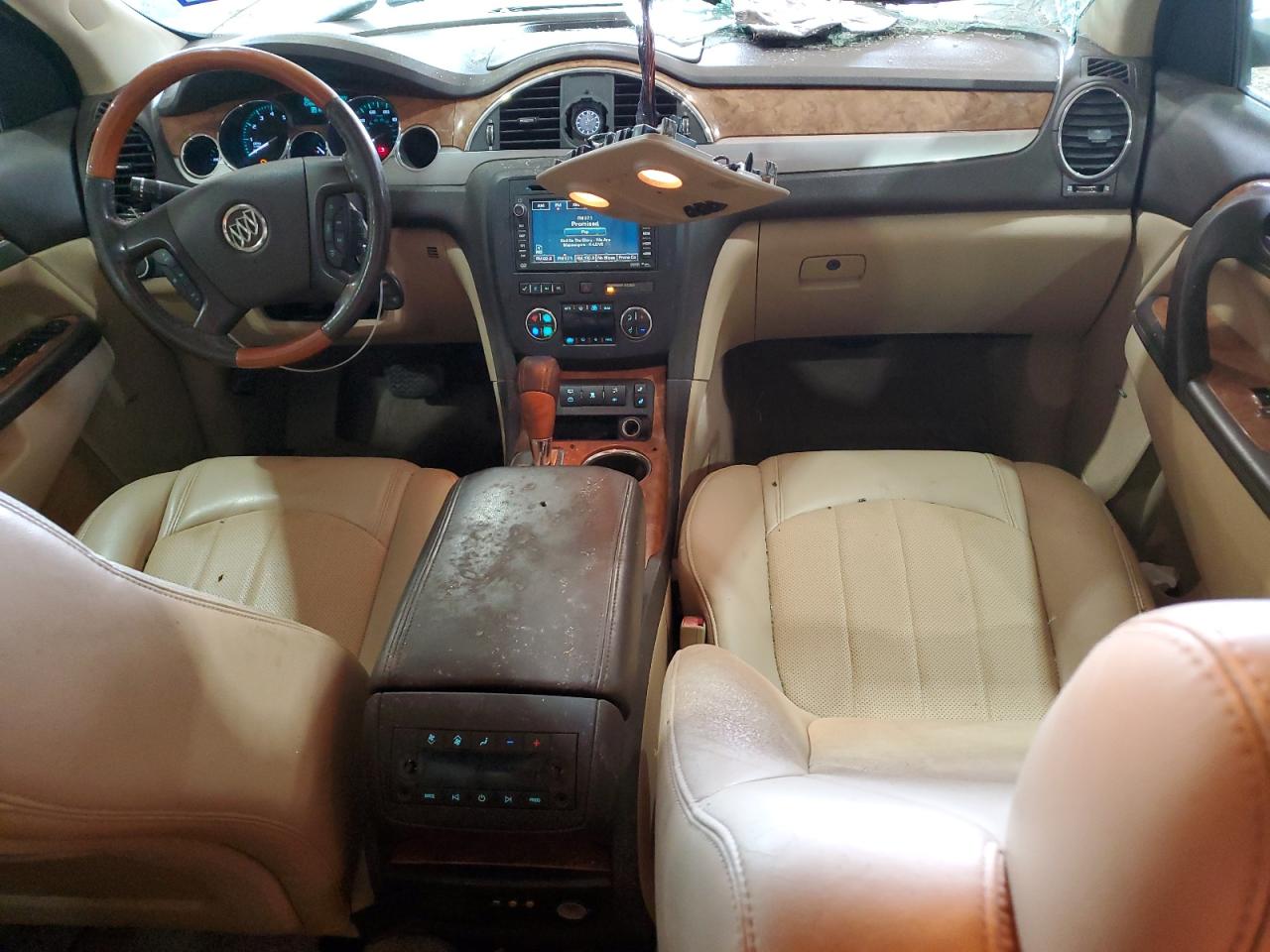 2011 Buick Enclave VIN 5GAKRBED5BJ134894 Copart auction photo, top/roof / front end damage thumbnail 8