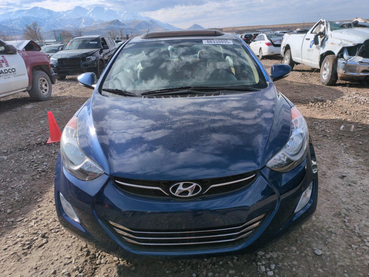2013 Hyundai Elantra VIN KMHDH4AE1DU713317 Copart auction photo, side damage thumbnail 5