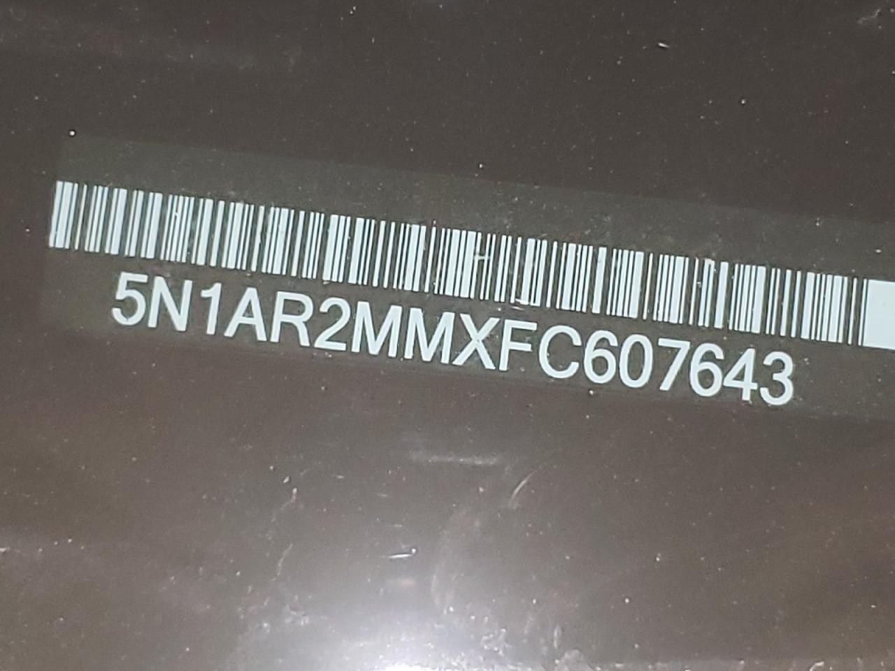2015 Nissan Pathfinder VIN 5N1AR2MMXFC607643 Copart auction photo, all over damage thumbnail 10