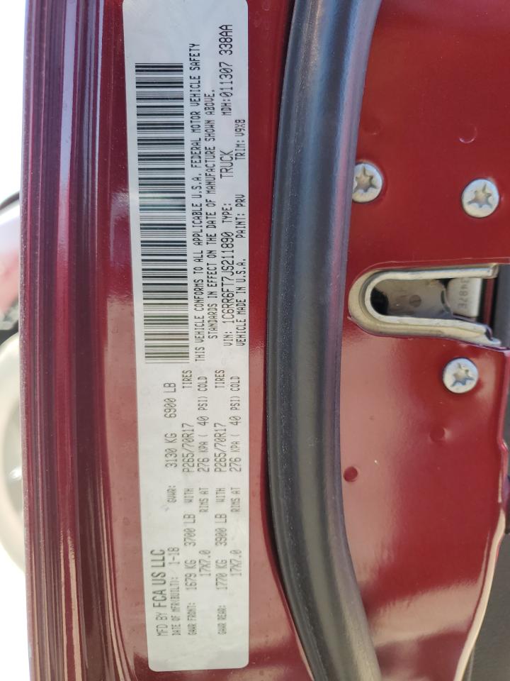 2018 RAM 1500 VIN 1C6RR6FT7JS211890 Copart auction photo, front end damage thumbnail 15