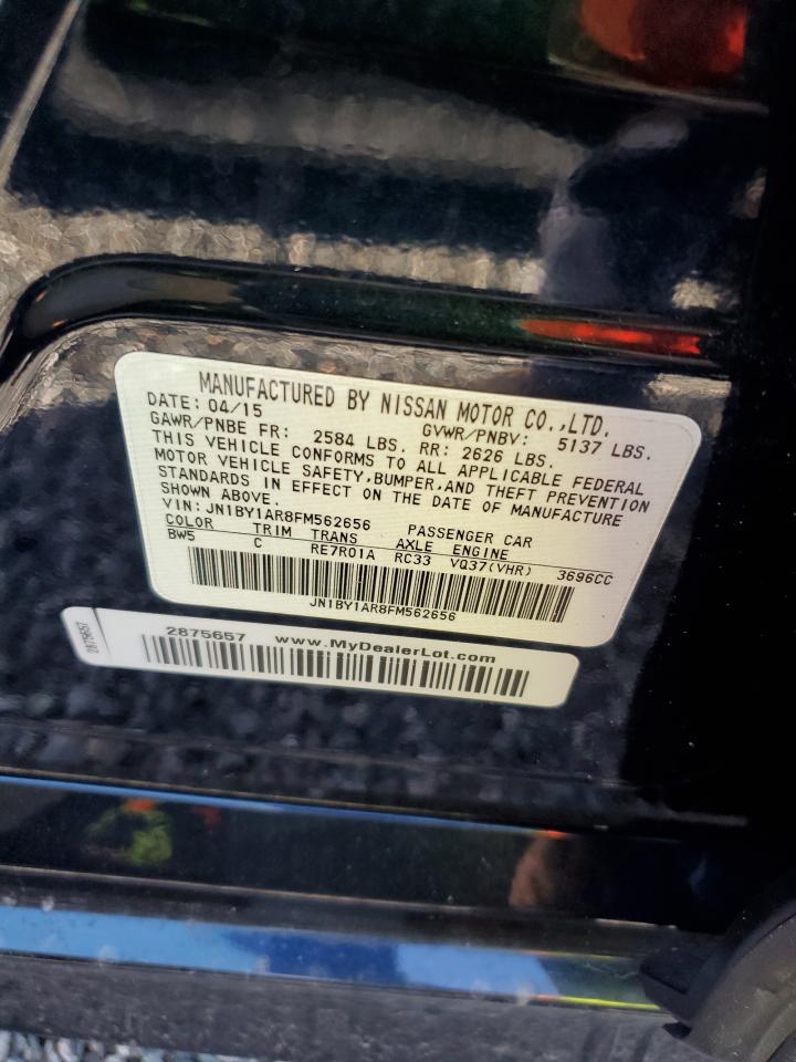 2015 Infiniti Q70 VIN JN1BY1AR8FM562656 Copart auction photo, front end damage thumbnail 12