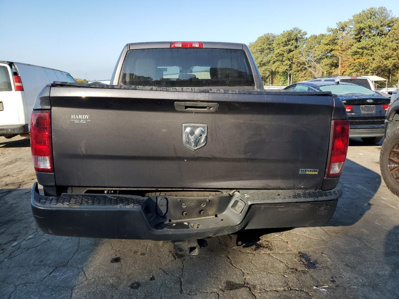 2014 RAM 1500 VIN 1C6RR6KG9ES350224 Copart auction photo, rear end damage thumbnail 6