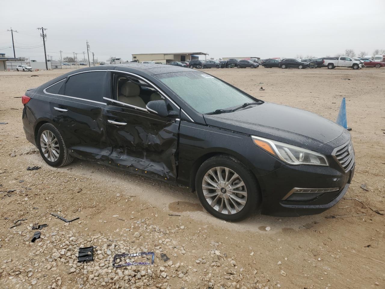 2015 Hyundai Sonata VIN 5NPE34AF4FH122427 Copart auction photo, side damage thumbnail 4