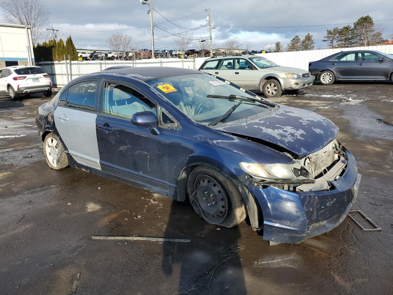 2011 Honda Civic VIN 2HGFA1F57BH510054 Copart auction photo, all over damage thumbnail 4