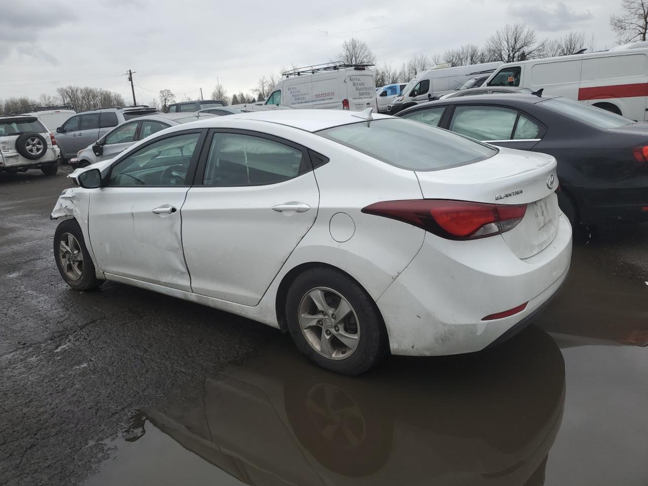 2015 Hyundai Elantra VIN 5NPDH4AE5FH649414 Copart auction photo, front end / side damage thumbnail 2