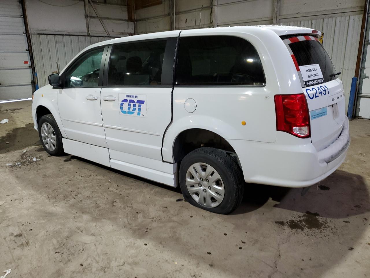 2016 Dodge Caravan VIN 2C4RDGBG9GR340262 Copart auction photo, mechanical / side damage thumbnail 2
