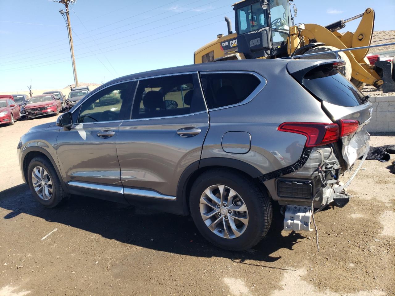 2019 Hyundai Santa Fe VIN 5NMS23AD9KH055913 Copart auction photo, rear end damage thumbnail 2