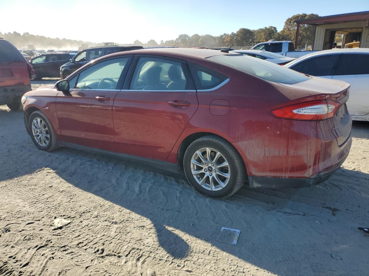 2015 Ford Fusion VIN 3FA6P0G74FR135263 Copart auction photo, front end / side damage thumbnail 2