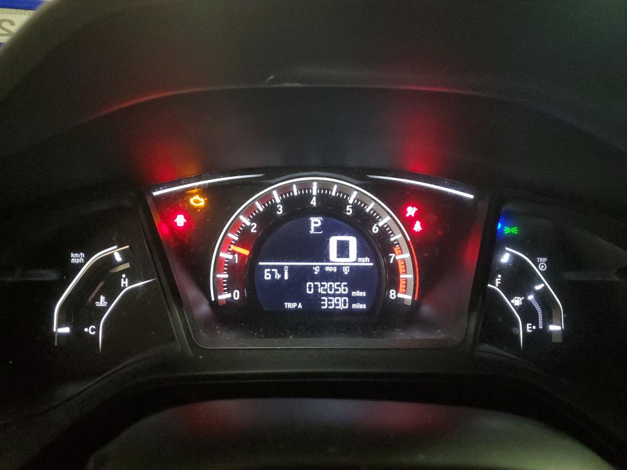 2016 Honda Civic VIN 19XFC2F55GE031343 Copart auction photo, front end damage thumbnail 9