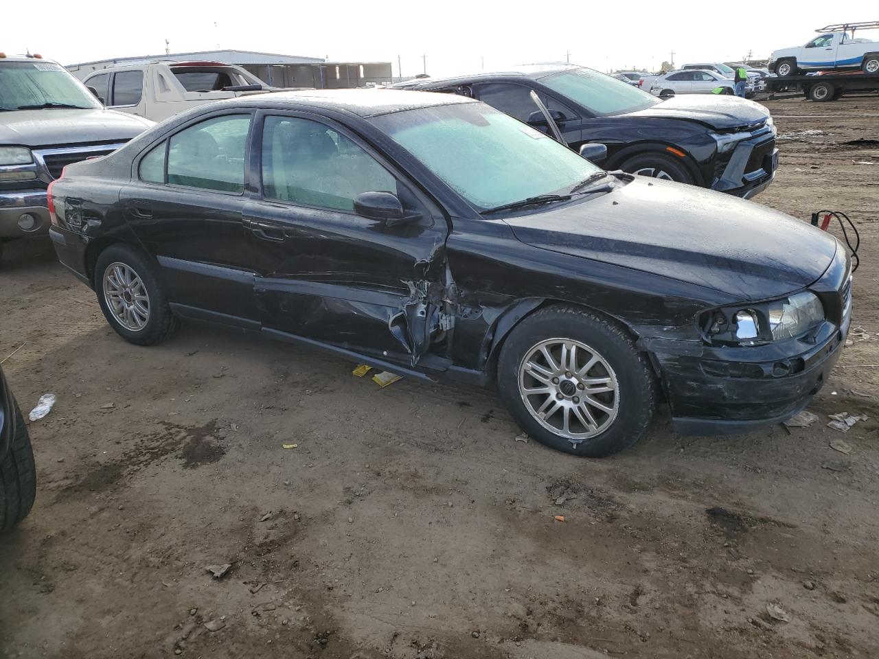 2004 Volvo S60 VIN YV1RS61T142350562 Copart auction photo, side / front end damage thumbnail 4