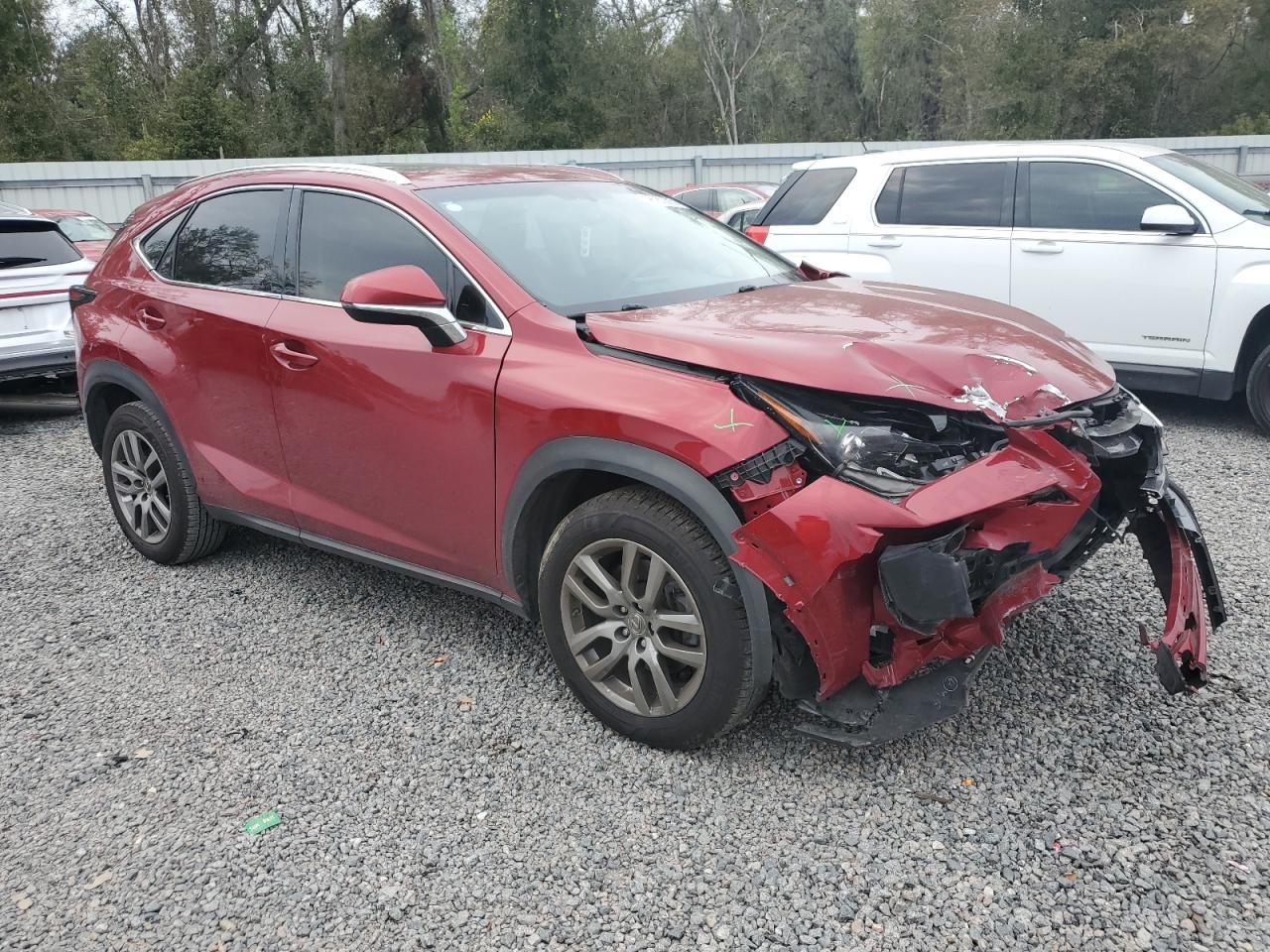 2016 Lexus NX VIN JTJYARBZ4G2039072 Copart auction photo, front end / side damage thumbnail 4