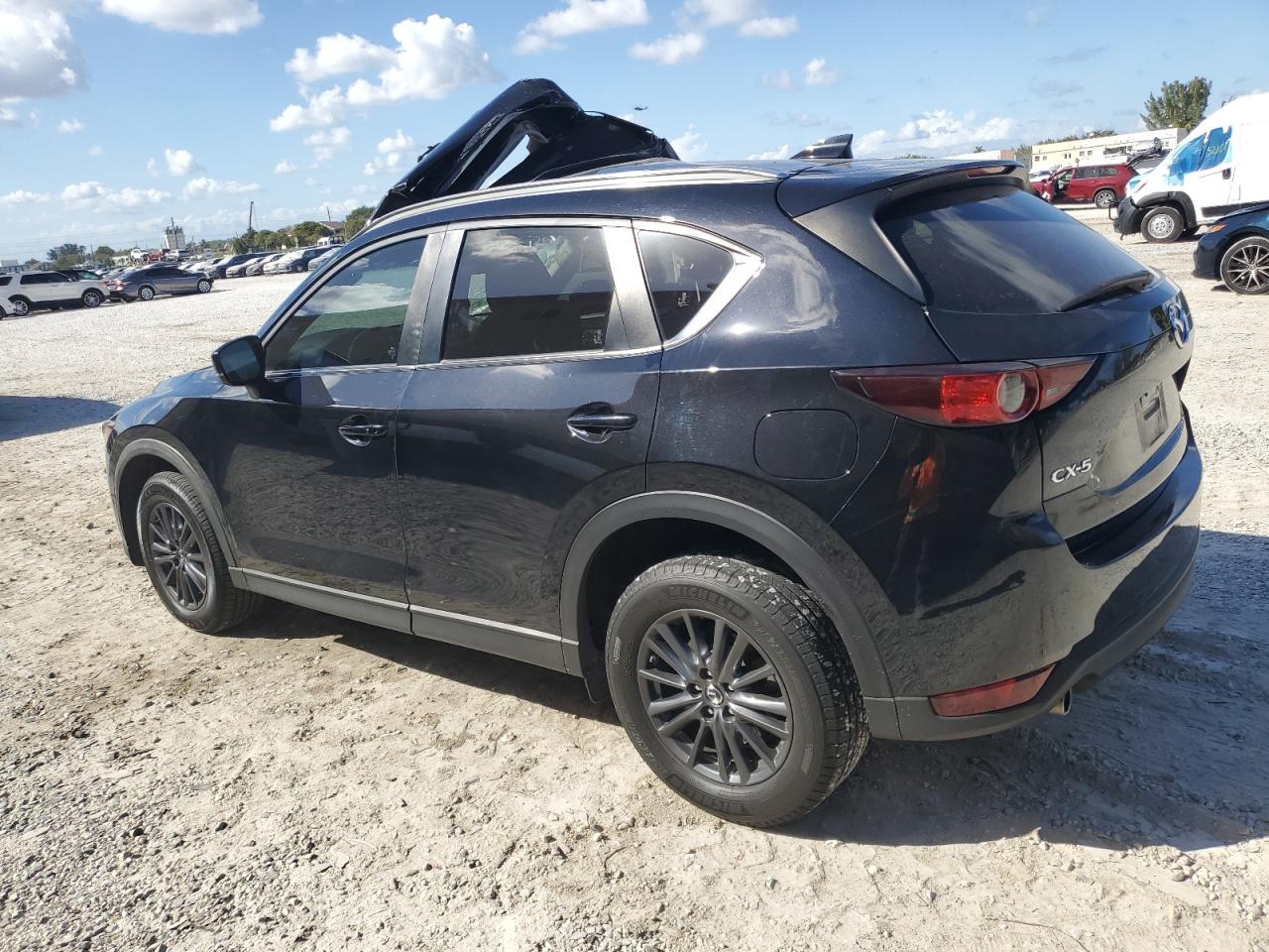 2020 Mazda CX-5 VIN JM3KFACM6L0806397 Copart auction photo, top/roof / front end damage thumbnail 2