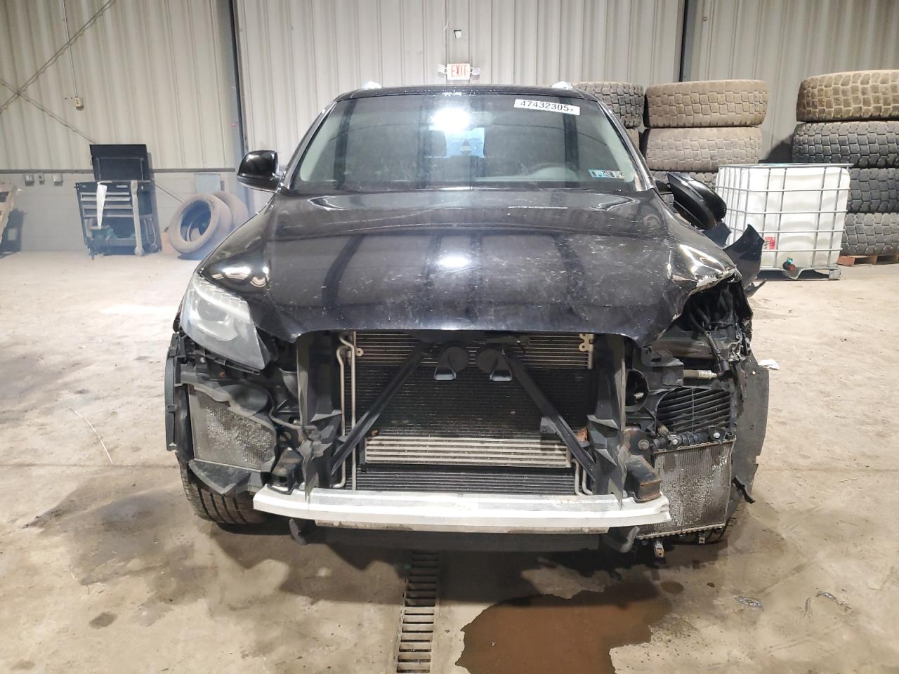 2014 Audi Q7 VIN WA1LGAFE5ED015556 Copart auction photo, front end / side damage thumbnail 5