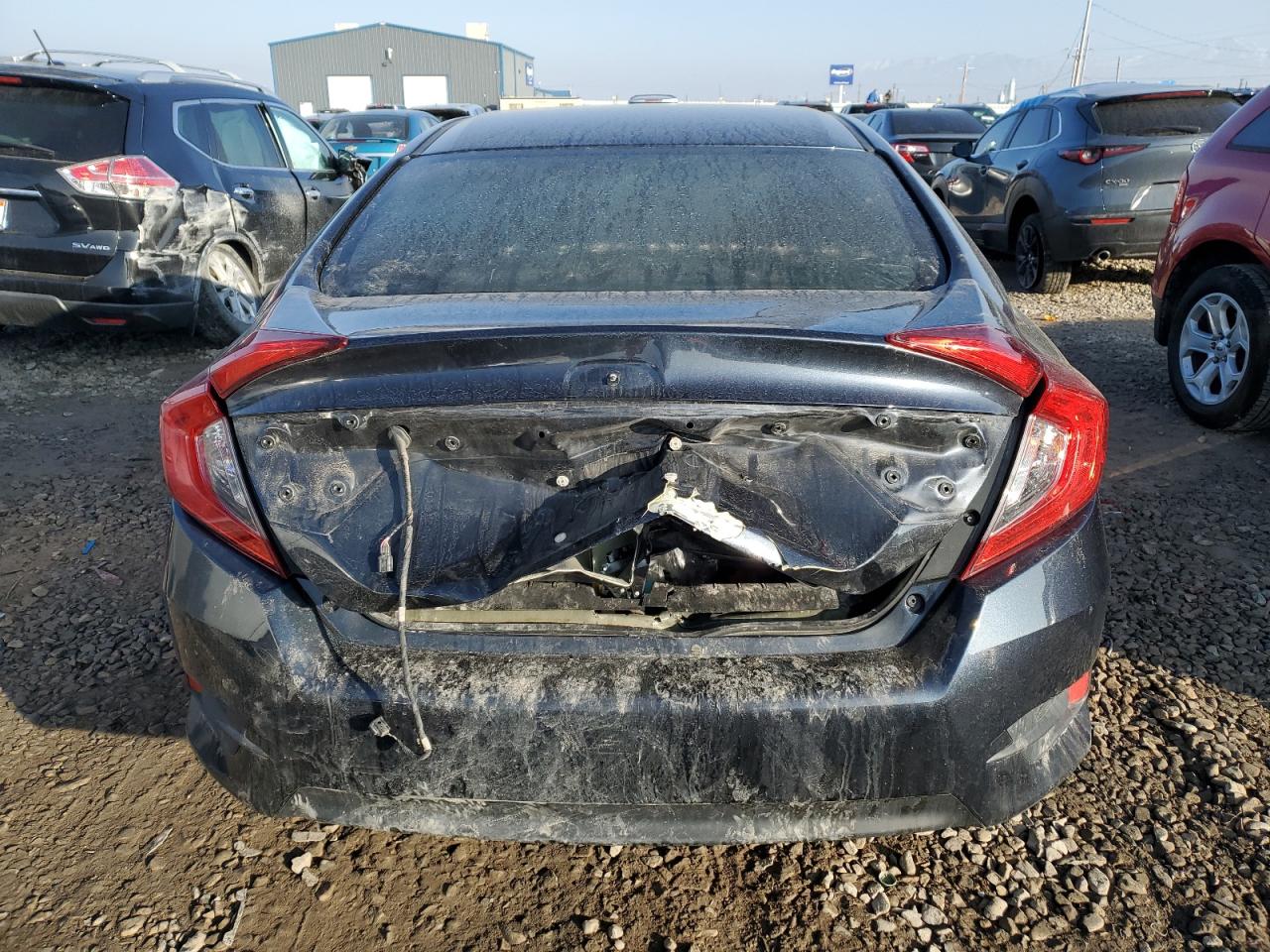 2018 Honda Civic VIN 2HGFC2F54JH500354 Copart auction photo, burn damage thumbnail 6
