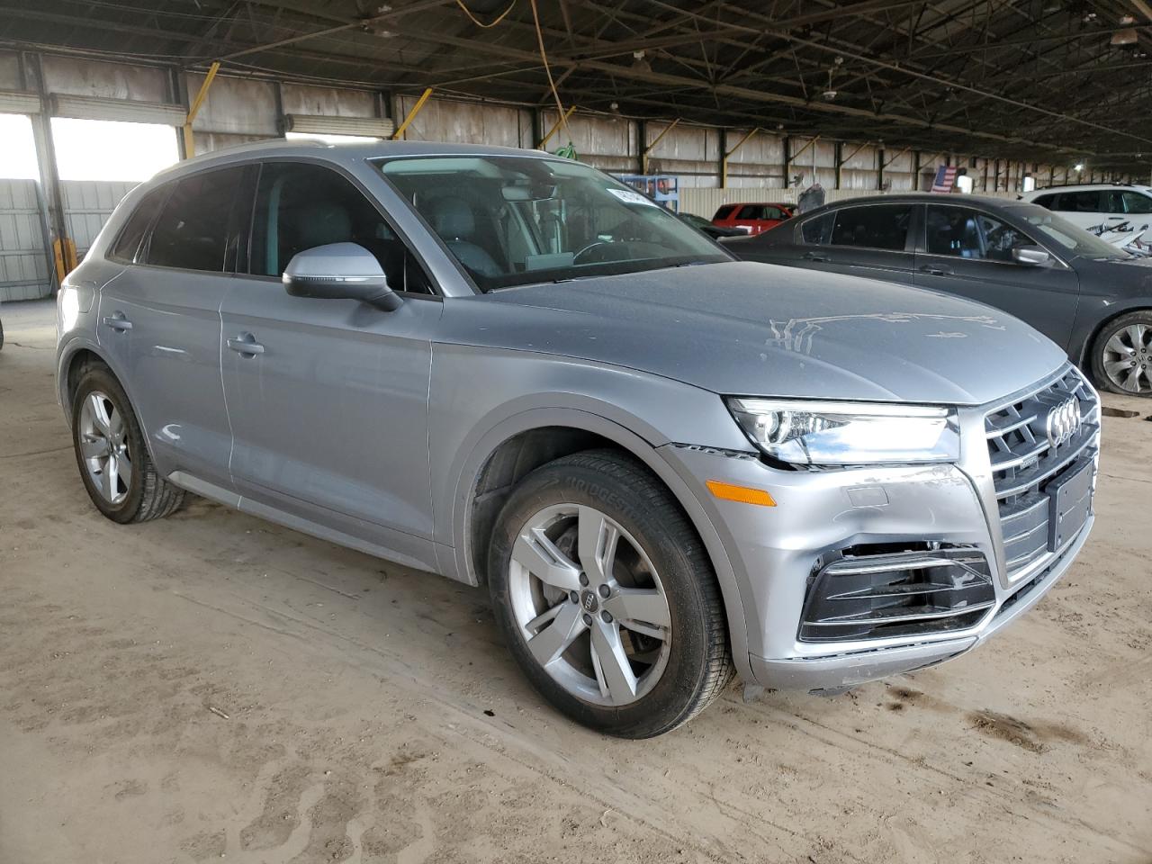 2018 Audi Q5 VIN WA1ANAFY5J2012041 Copart auction photo, side / front end damage thumbnail 4