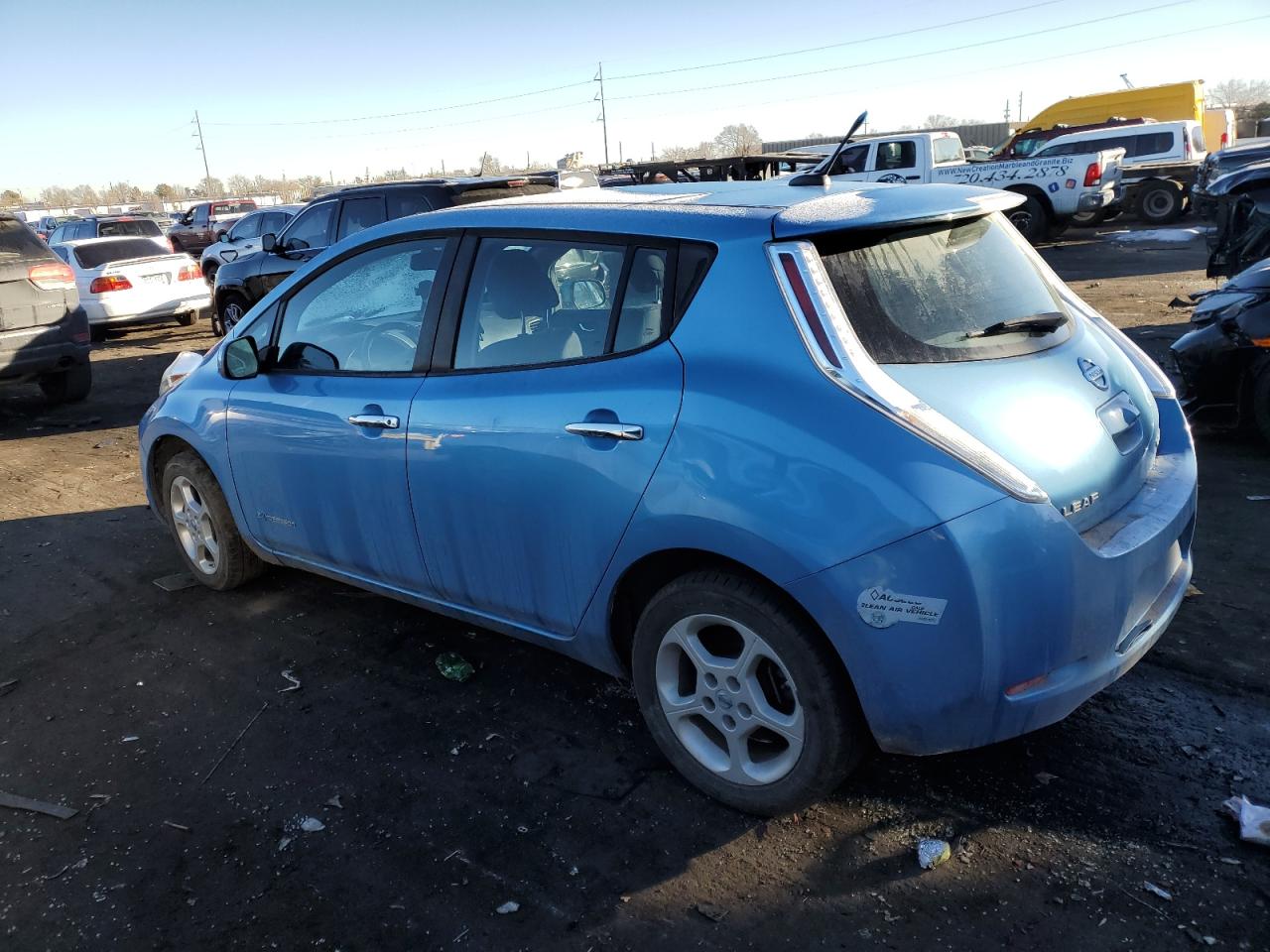 2013 Nissan Leaf VIN 1N4AZ0CP6DC417586 Copart auction photo, front end damage thumbnail 2