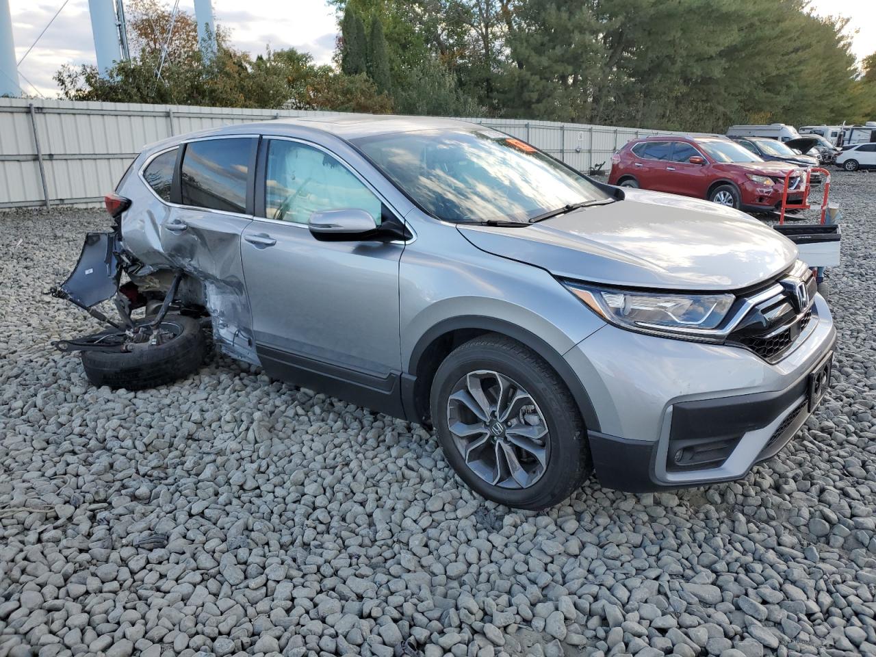 2020 Honda CR-V VIN 2HKRW2H80LH696359 Copart auction photo, side / rear end damage thumbnail 4