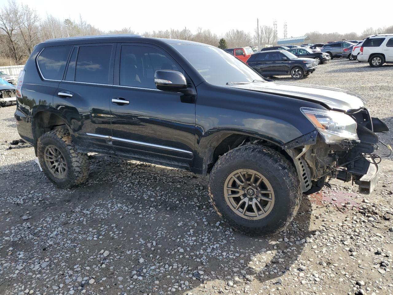 2018 Lexus GX VIN JTJJM7FX6J5184481 Copart auction photo, front end / side damage thumbnail 4