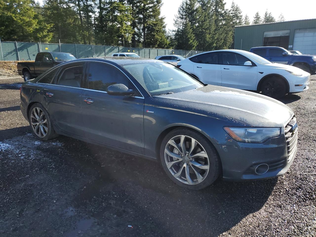 2014 Audi A6 VIN WAUFGAFC4EN042367 Copart auction photo, side damage thumbnail 4