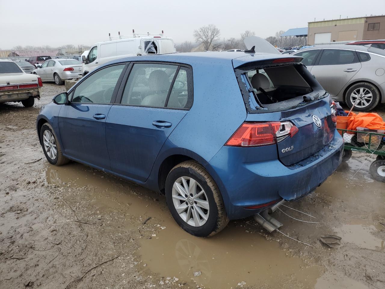 2016 Volkswagen Golf VIN 3VW217AU2GM011179 Copart auction photo, rear end damage thumbnail 2