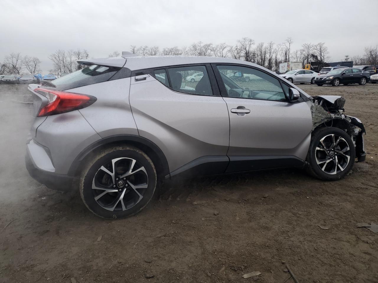 2018 Toyota C-HR VIN NMTKHMBX9JR033143 Copart auction photo, front end / side damage thumbnail 3