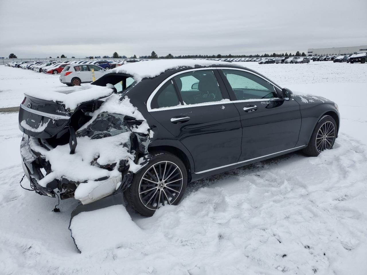 2020 Mercedes-Benz C-klasse VIN W1KWF8EB5LR582474 Copart auction photo, rear end / side damage thumbnail 3