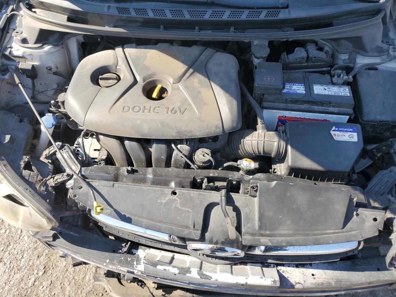 2013 Hyundai Elantra VIN KMHDH4AE9DU693656 Copart auction photo, front end damage thumbnail 11