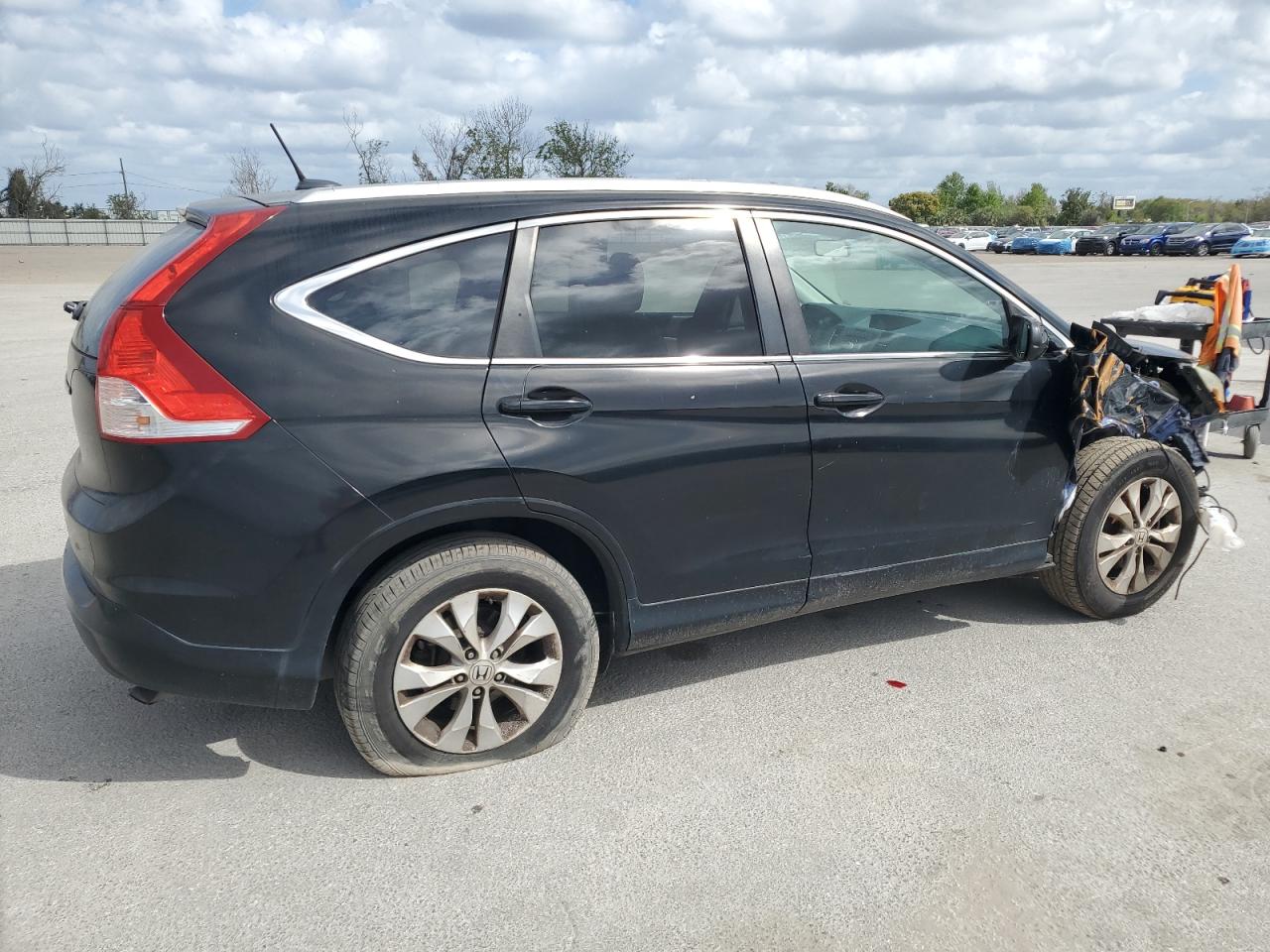 2013 Honda CR-V VIN 2HKRM3H71DH519422 Copart auction photo, front end / side damage thumbnail 3